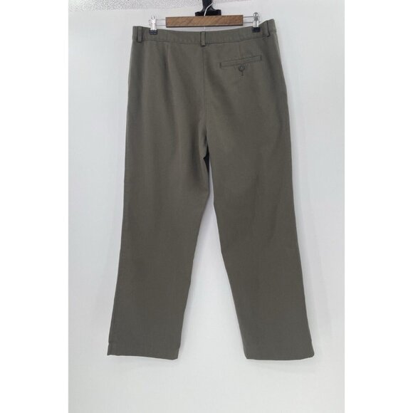 L.L. Bean Olive Green Women's Ankle Pants 12 Reg - Picture 2 of 11
